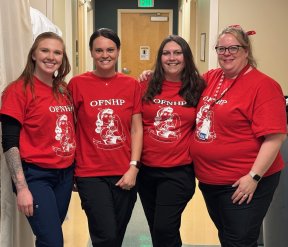 Members wearing union red!